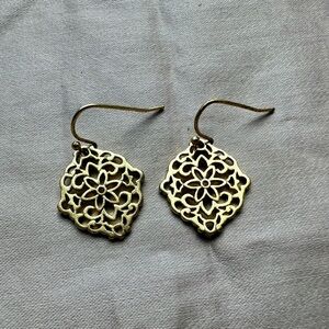 Lia Sophia “Diary” matte gold earrings